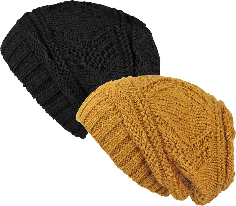 Lilax Knit Slouchy Oversized Soft Warm Winter Beanie Hat - Image 1